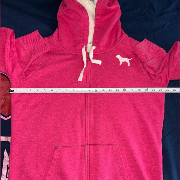 VS PINK ~Love Pink 86~ Hoodie Lined w/ Faux Fur - Picture 13 of 15